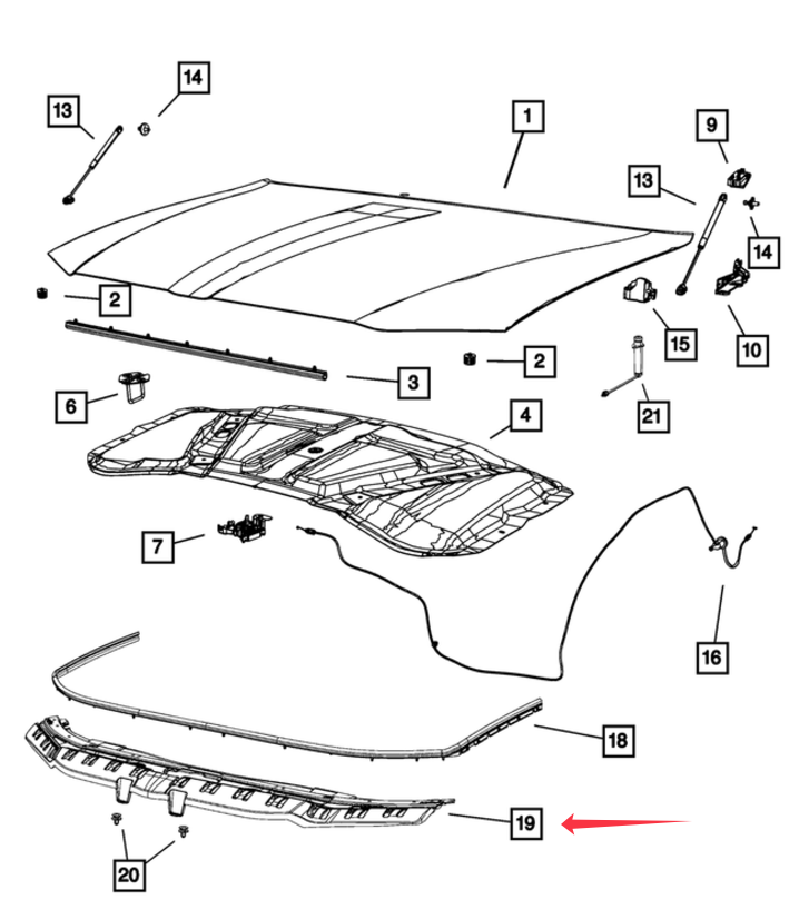 Chrysler 300 voorbumper afdekplaat 2011-2014
